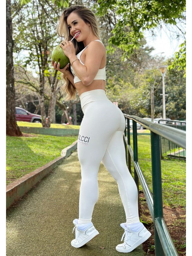 Conjunto Top e Legging Etela Off White