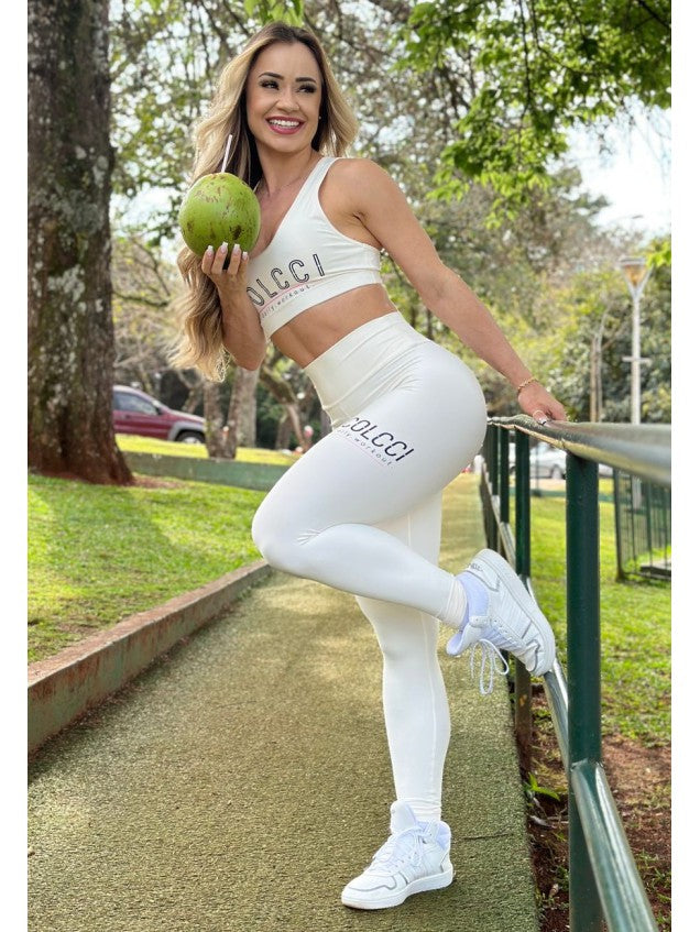 Conjunto Top e Legging Etela Off White