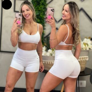 Conjunto Short Nanda Under Blackout Branco